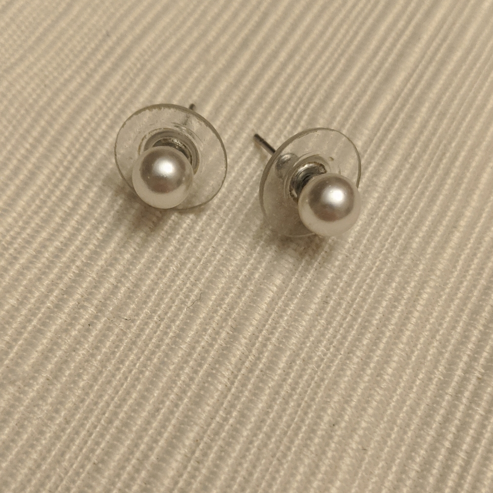 fake pearl earrings